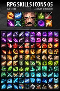 RPG Skills Icons 05 by a-ravlik | GraphicRiver