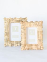 Scalloped Wicker Frame – Celadon at Home