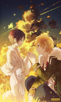 Yukine and littel Yato - Noragami by instockee on pixiv💙💙💙💙