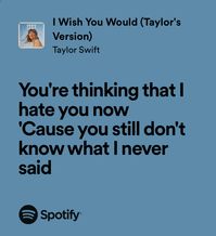 i wish you would - taylor swift