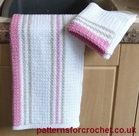 Free crochet pattern dishcloth and tea towel usa