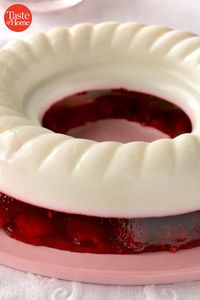 Snowy Raspberry Gelatin Mold