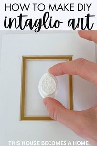 Learn how to make your own DIY framed intaglios in this step by step tutorial. The total cost for a set of 4 was only $20! These intaglios retail for hundreds of dollars a piece.