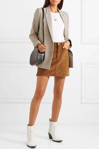 Le Mini Stretch Cotton-blend Corduroy Mini Skirt - Tan  #CommissionLink #FRAME #corduroy #corduroyskirt #miniskirt #fallfashion #fallstyle #autumnstyle #autumnfashion