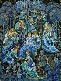 The Worn-Out Dancing Shoes from Palekh by Vera Smirnova