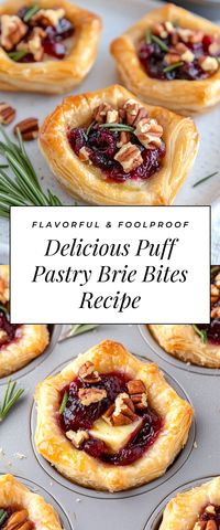 These Easy Puff Pastry Brie Bites are a total crowd-pleaser! Whip them up for a quick and elegant appetizer at your next gathering, and watch everyone come back for seconds!