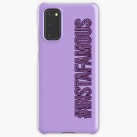 #instafamous purple hashtag design glitter pattern Samsung Galaxy phone case in lavender. Great social media gifts for #instagram lovers and influencer. Funny, cool and cute, trendy and girly internet style accessories.