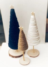 Yarn Trees Christmas Decor Yarn Christmas Tree Rustic Yarn - Etsy