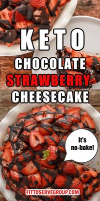 This keto no-bake chocolate strawberry cheesecake is not only delicious it's also super easy to make. It's a sugar-free, gluten-free, low in carbs, and keto-friendly cheesecake recipe. I bet you have all the ingredients to make this today! keto cheesecake| low carb cheesecake |keto no-bake cheesecake