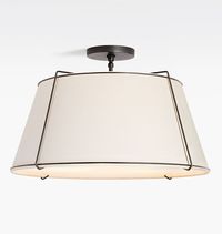 24" Conical Drum Semi-Flush Mount | Rejuvenation