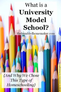 Find out all about the university model of homeschooling! This unique model is a part-time home and part-time school hybrid.