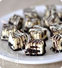 Oreo Cheesecake Bites - easy to make, beautiful enough to make for a special occasion or party, and delicious!