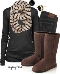 Fall Outfit With Crochet Scarf With Skinny Jeans