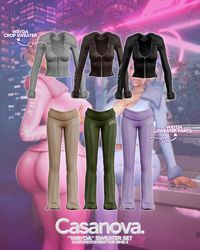 CASANOVA - "Wayda" Sweater Set for Sims 4 • TS4 • TS4CC • Sims4CC • Sims 4 Custom Content • TS4 CC Finds • Winter Outfits