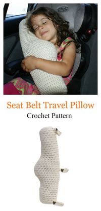 Seat Belt Travel Pillow Crochet Pattern