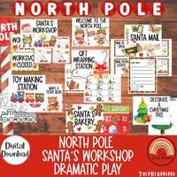 North Pole Santa's Workshop Dramatic Play Pretend Play - Etsy