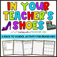 Looking for a back to school activity for bigger kids in upper elementary? I've got you covered! This back to school creative thinking activity is the perfect way to get to get your students thinking about the classroom and learn a little more about them in the process! What is 'In Your Teacher's Sh...