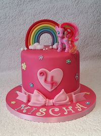 My Little Pony cake by Baking Angel - rainbow sponge inside!