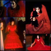 Lydia Deetz red wedding dress