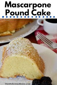 Mascarpone Pound Cake is a delicious moist and fluffy pound cake that's made with mascarpone cheese! This classic Italian recipe is simple to make and is sure to be one of your new favorite pound cake recipes. 