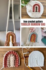 Learn how to make this easy Crochet Rainbow Purse by following this free crochet pattern modification to the Bitty Boho Bag.