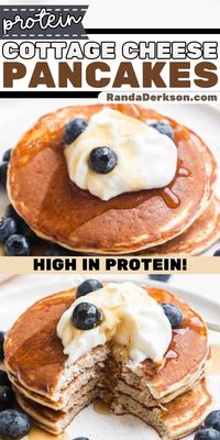 Start your day with these Protein Packed Cottage Cheese Pancakes! These fluffy, gluten-free pancakes are loaded with protein to keep you full and energized. An easy, healthy high protein breakfast that’s perfect for meal prep and a delicious way to fuel your morning!