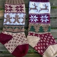 christmas stocking knitting pattern fair isle - Google Search