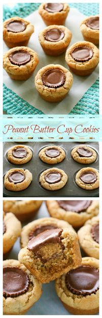 Peanut Butter Cup Cookies - a fool proof recipe that is always a hit. http://the-girl-who-ate-everything.com