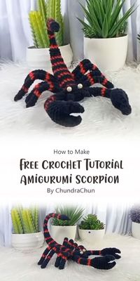 Through the video tutorial by ChundraChun, you will have all the guidance needed to craft your own adorable scorpion. As you complete your amigurumi scorpion, you’ll not only have a charming handmade toy but also the satisfaction of having created something special with your own hands.