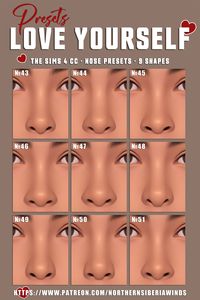 | northernsiberiawinds | ts4cc | sims 4 cc | female | male | face detail | maxis match | female eyes presets n17-n20 | female nose presets n43-n51 | female mouth presets n54-n62 | ears presets n4-9 | cheeks presets n1-4 | female lips presets | child presets |