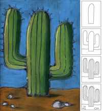 Art Projects for Kids: Pastel Cactus Drawing