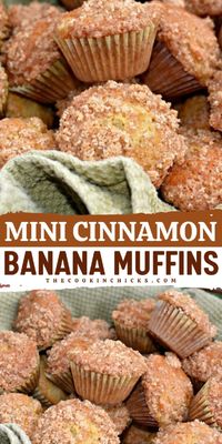 Looking for holiday brunch ideas? This mini muffin recipe is an easy Christmas morning breakfast that's ready in under 20 minutes! Moist and packed with flavor, these cinnamon banana muffins are sure to be a hit!