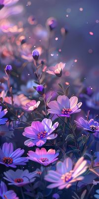 63. Purple Flowers iPhone Wallpaper 4k HD  #iphone #wallpaper #iphonewallpaper #purple #aesthetic