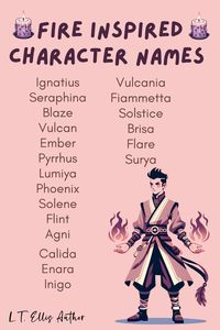 Discover the art of naming characters with a fiery twist! Looking for Unique Fire-Inspired Character Names? Explore 20 captivating names, each brimming with fiery symbolism and meaning. From the intense 'Blaze' to the radiant 'Surya', these names are not just labels, but stories waiting to ignite. #CharacterNames #WritingInspiration #creativewriting #charactercreation #storytelling