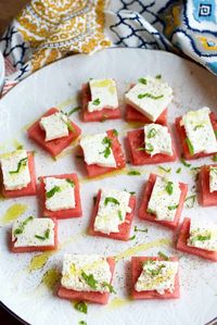 Watermelon Feta Bites Appetizer