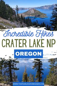 Are you looking for cool places to visit in the Pacific Northwest or the top Oregon destinations? You need to visit Crater Lake National Park in Oregon to see the crystal clear blue waters of Crater Lake. The best way to experience the park is to go hiking at Crater Lake. Check out the best hikes at Crater Lake National Park. #CraterLakeNationalPark #CraterLakeNP #CraterLakeHikes #CraterLakeHiking #CraterLakeTrails #OregonHikes #PNWHikes #LakeHikes #ORTravel #PNWTravel #TheFearlessforeigner