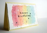 Carte facile aquarelle pour anniversaire - YouTube