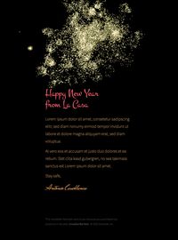 This stylish fireworks template is perfect for celebrating New Year with a bang 🎇Exclusively available in Mail Designer 365.