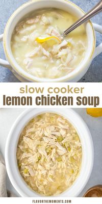 Slow Cooker Greek Lemon Chicken Soup