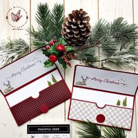 Money Gift Wallets for Christmas - Stamp with Elaine