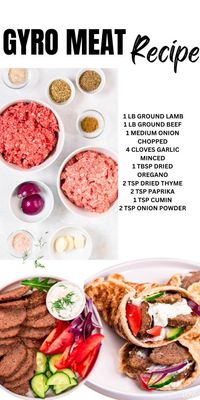 Learn how to make juicy, flavorful gyro meat at home using just beef and lamb, seasoned with Greek spices and roasted in the oven. This easy recipe requires no special tools and brings the taste of Greek take-out to your kitchen. Serve the gyro meat in a keto tortilla with your favorite side dish for a delicious and satisfying meal.