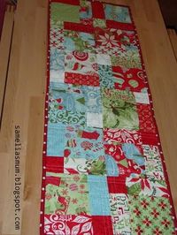 Make a Quick and Easy Christmas Table Runner to practice your patchwork this Christmas. This pattern involves simple disappearing nine-patch piecework!