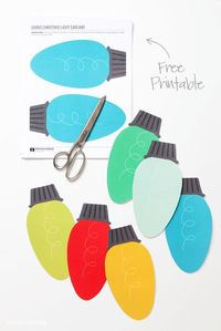 Free Printable Christmas Lights Garland. - bjl