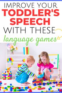 Use these 3 simple language games to boost your toddler's speech development and get your toddler talking! These speech activities are based on the research in phonemic awareness and can have a huge impact on your toddler's speech! This advice is directly from a licensed speech & language pathologist! | Toddler Speech | Articulation | Vocabulary | Phonemic Awareness | Language Activities for Preschooler | Early Literacy Activities | #speechandlanguage #toddler #development #talk #literacy