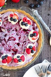 Berry ice cream pie.