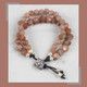 Peach Moonstone Leather Bracelet