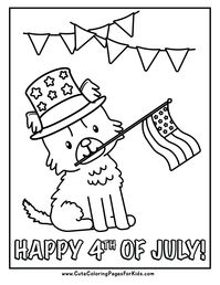 4th of July Coloring Pages: 8 Adorable Free Printable PDFs - Cute Coloring Pages For Kids