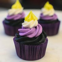 Ube Black Sesame & Lemon Cupcakes (Gluten-Free)