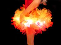 Girl on Fire Halloween Tutu Devil Costume Micro LED by tutufactory