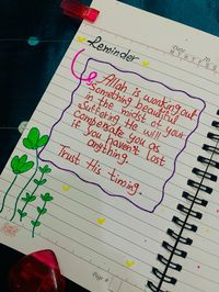 Journaling - reminder - handwritten - islamic - muslimah